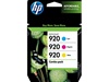 HP #920 3-Pack Genuine Ink Cartridge Combo CN066FN