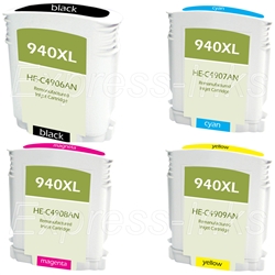 HP 940XL 4-Pack Inkjet Ink Cartridge Combo