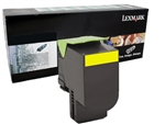 Lexmark 80C1HY0 Genuine Yellow Toner Cartridge 801HY