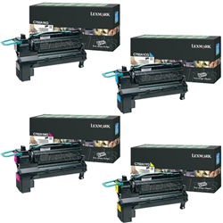 Lexmark C792DHE Genuine 4-Pack Toner Cartridge Combo