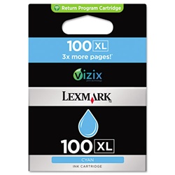 Lexmark 100XL Genuine Cyan Ink Cartridge 14N1069