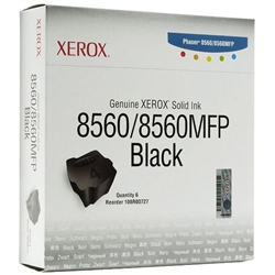 Xerox Phaser 8560 (6-Sticks) Genuine Black Solid Ink 108R00727