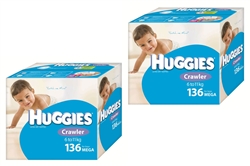 Huggies Crawler Boy Nappies (6-11kg) Bulk MULTIBUY - 136x2 nappies