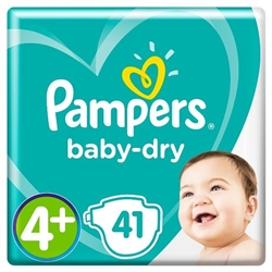 Baby Dry Size 4+ 10-15kg Twin Pack (82 Nappies 2x41)