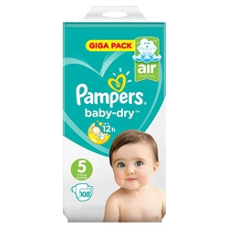 Pampers Nappies Baby Dry 5  11-16kg 108