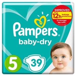 Pampers Nappies Baby Dry 5  11-16kg 39