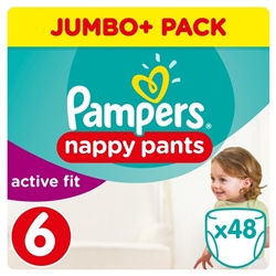 Pampers Active Fit Pull Up Pants Size 6 15-30kg (48 Pants)