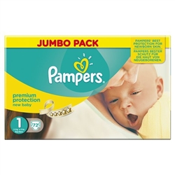 Pampers Nappies New Born 2-5kg 72
