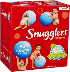 Baby Nappies: Snugglers Crawler 90pk
