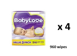 Babylove Wipes Value Pack 3 X 80 (960 Wipes)