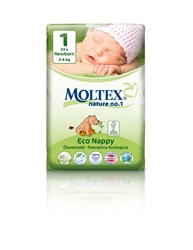 Moltex Nature n.1 eco nappies  1 Newborn 2-4kg 23 nappies