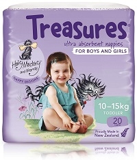 Bulk Treasures Nappies Toddler Unisex 20 nappies