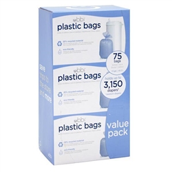 3 Pack Ubbi Plastic Bag Case - 25 Nappy bags Per Pack
