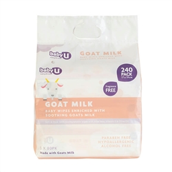 Baby U Goat Milk Wipes 240pk