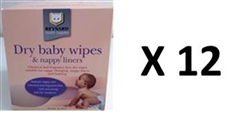 Reynard dry baby wipes and nappy liners - MULTIBUY 12 X 100