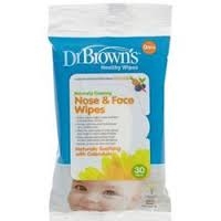 Dr Browns Nose & Face Wipes 0m+ - 30 pack