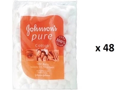 Johnson's Pure Cotton Balls 120pkx48