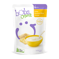 Organic Bubs Baby Banana Rice Cereal (125g)