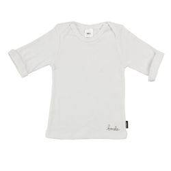 Bonds Baby Newbies Rib 3/4 Sleeve Tee - White - size 0