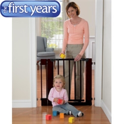 The First Years Home Decor Wooden Safety Gate with 2 extensions