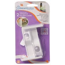 Dreambaby Dual Action Adhesive Double Locks - 2 pack