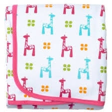 JJ Cole Collections Cotton Receiving Blanket - Bright Giraffes