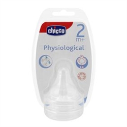Chicco  Well Being Silicone Anti Hiccup Teats Medium Flow ( 2pcs) 2m+
