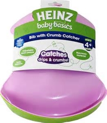 Heinz Baby Basics Bib with Crumb Catcher - 2 pack Girly 4m+