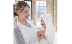 Cuddledry Baby Apron Bath Towel - Natural White