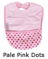 Silly Billyz Towel Pocket Bib 3mths-3yrs+ (Pale Pink/Dots)