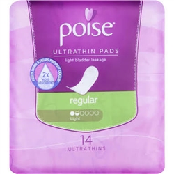 Poise Adult Care Ultra Thin Pads - Regular 14's