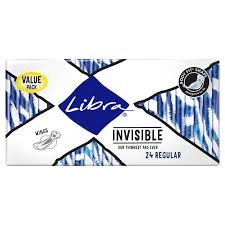Libra Pads Invisible Regular Wings 24s