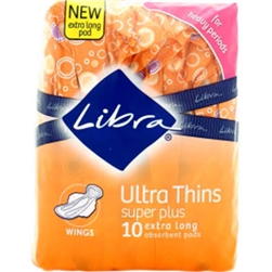 Libra Pads Ultra Thin Wings Super Plus 10s