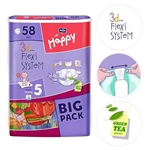 Bella Baby Junior Nappies 12-25kg BIG PACK 58pc