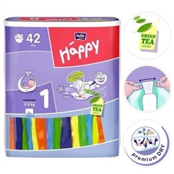 Bella Baby Newborn Nappies 2-5kg 42pc