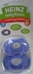 Heinz Baby Basics Soft Touch Orthodontic x 2 Pacifiers 6m+ Lavender