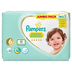 Premium Protection Jumbo Pack 13+kg (43 Nappies)