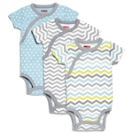 Skip Hop Short Sleeve Bodysuit - Blue - 3pk Size 6M