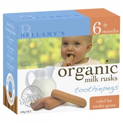 Bellamy’s Organic Toothiepegs Teething Rusks (From 6 months)