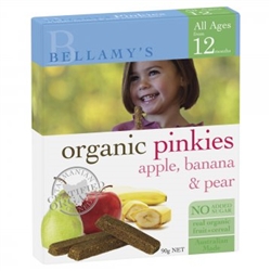 Bellamy’s Organic Pinkies - Apple, Banana and Pear Cereal Bars 12m+