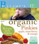 Bellamy’s Organic Pinkies - Apple, Strawberry & Mango Fruit and cereal Bars 12m+