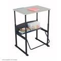 AlphaBetter Adjustable-Height Stand-Up Desk, 28 x 20" Standard Top and Swinging Footrest Bar