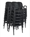 Regency Guest Chair - Ace Vinyl Stack Chair (18 pack) - Black