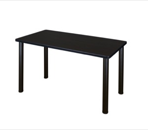 42" x 24" Kee Training Table - Mocha Walnut/ Black