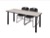 72" x 24" Kee Training Table - Maple/ Black & 2 Zeng Stack Chairs - Black