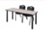 72" x 24" Kee Training Table - Maple/ Black & 2 'M' Stack Chairs - Black