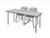 72" x 24" Kee Training Table - Maple/ Chrome & 2 Zeng Stack Chairs - Grey