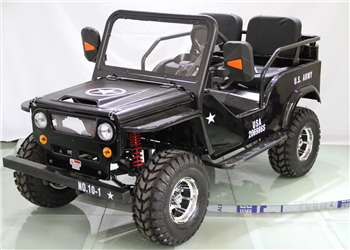RPS Mini Jeep 125cc Go Kart, 3-speed with Reverse, Chrome Wheels