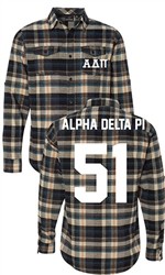 Alpha Delta Pi Long Sleeve Flannel Shirt