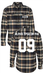 Alpha Epsilon Phi Long Sleeve Flannel Shirt